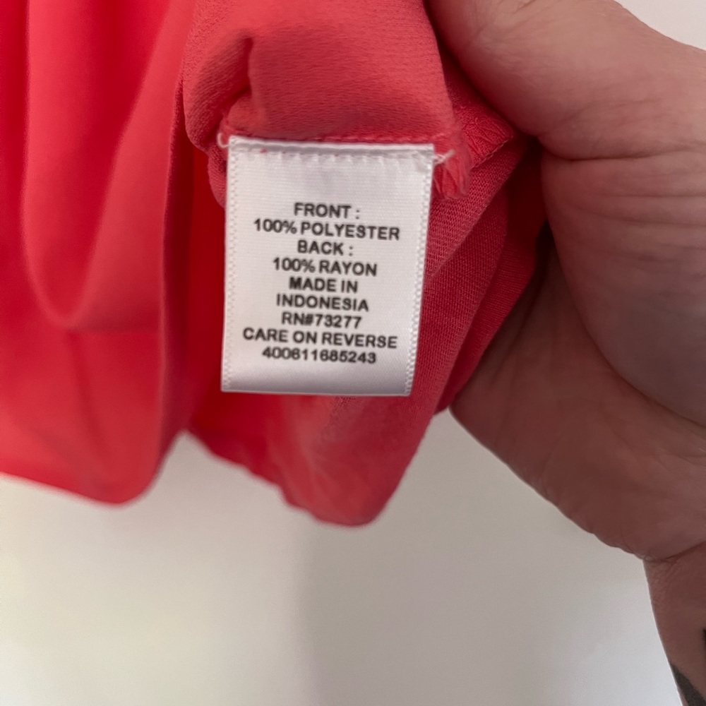 Elle Red Smocked Blouse - Picture 5 of 5